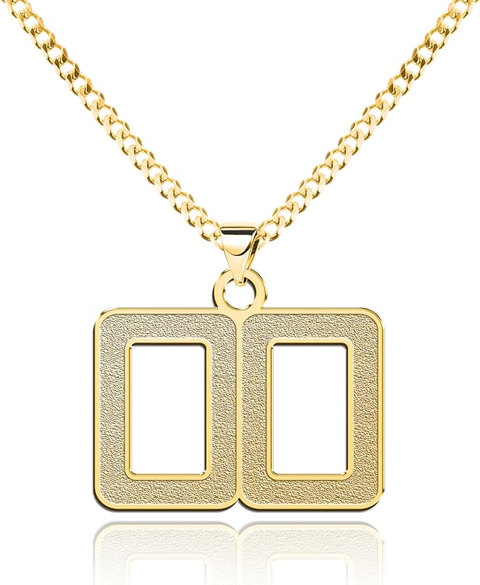 sunwide 不锈钢数字项链运动衫运动员运动足球篮球链男女女孩